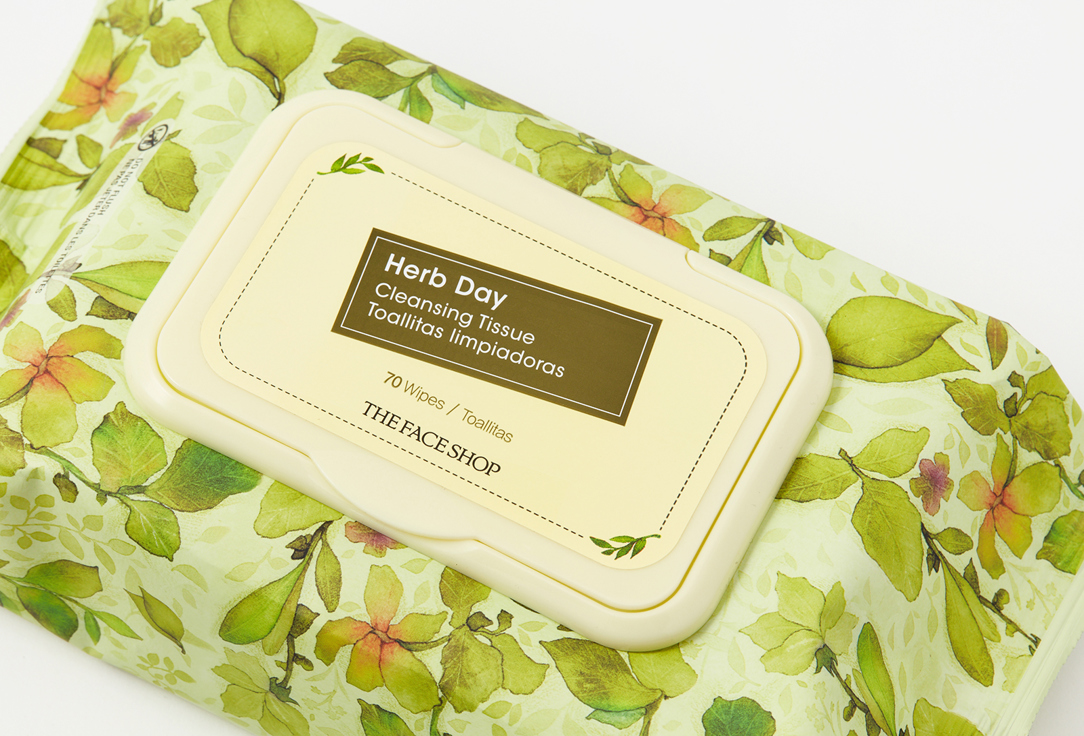 THE FACE SHOP Очищающие салфетки Herb day cleansing tissue