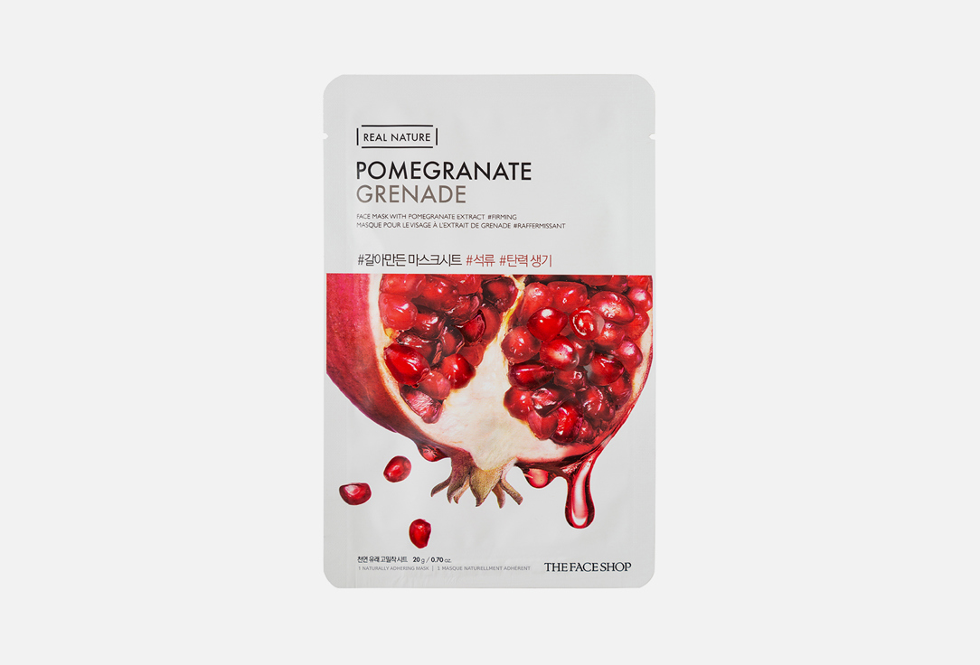 Тканевая маска для эластичности кожи THE FACE SHOP Real nature pomegranate 1 шт