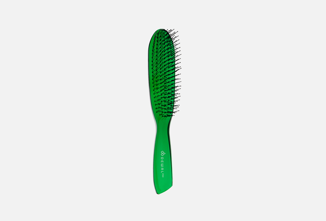 

Щетка для волос с нейлоновой щетиной DEWAL, VITRAGE green 1 шт