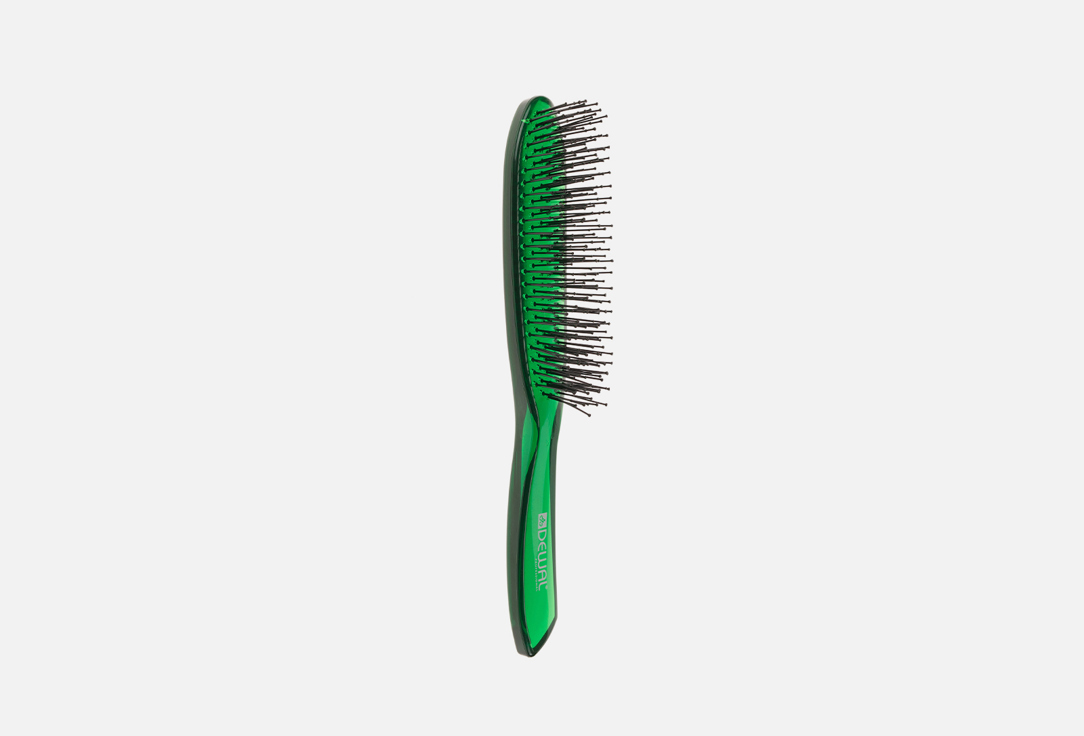 Щетка для волос с нейлоновой щетиной Dewal Professional  VITRAGE green 
