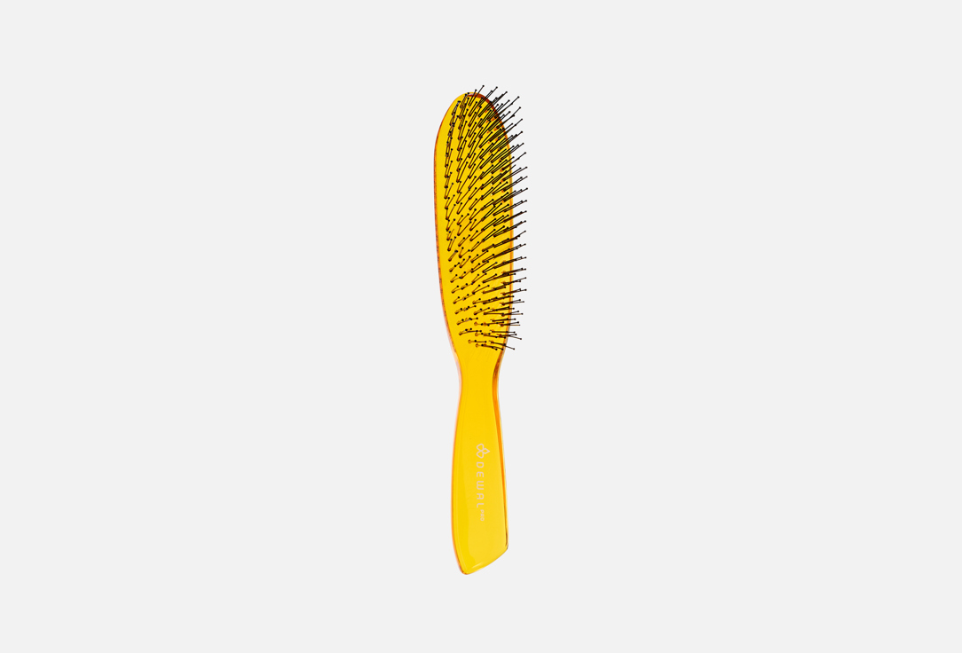 

Щетка для волос с нейлоновой щетиной DEWAL, VITRAGE yellow 1 шт