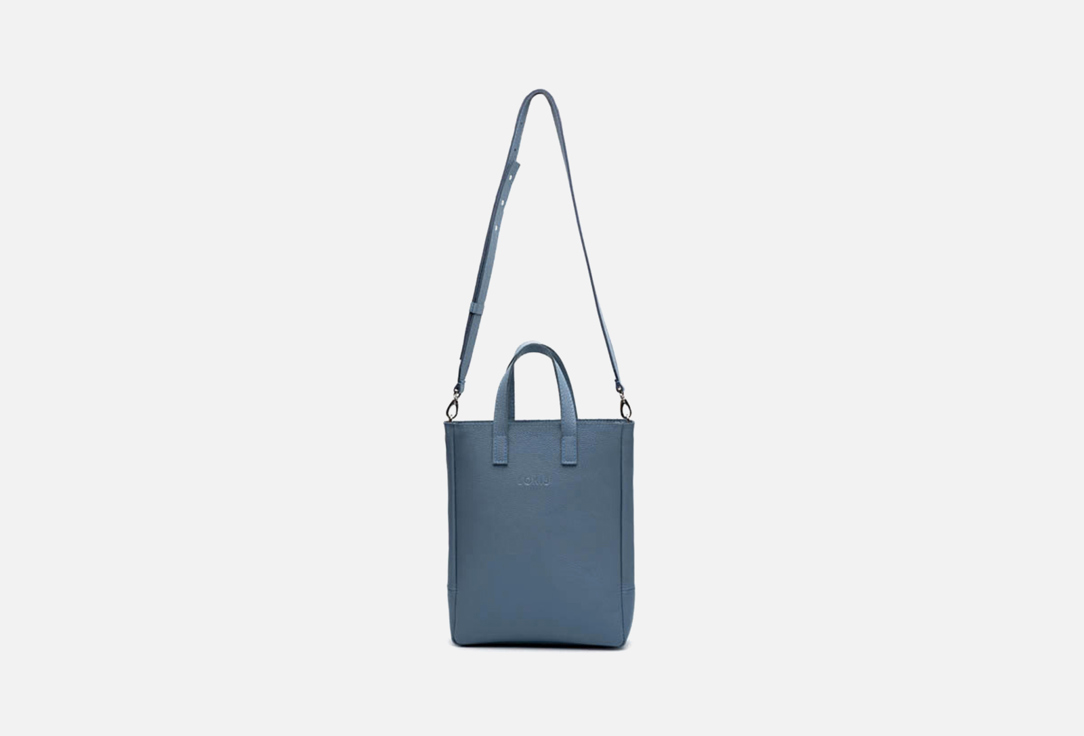 сумка-шоппер на молнии LOKIS мини Серо-голубой