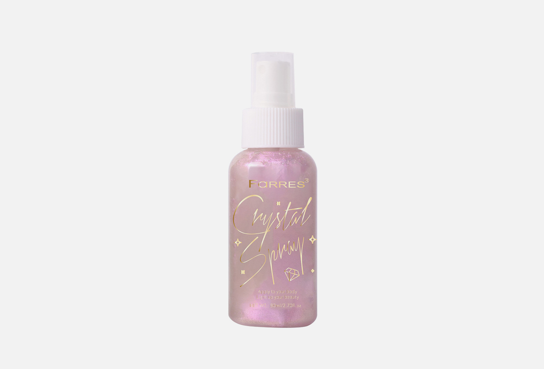 Спрей-фиксатор для лица и тела FARRES Crystal spray with shimmer 80 г цена и фото