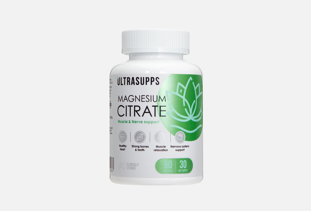Изображение товара магний Ultrasupps цитрат 402 мг в капсулах