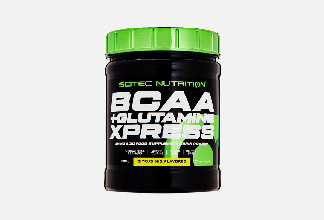 Изображение товара Аминокислоты Scitec Nutrition BCAA + Glutamine Xpress, Цитрусовый микс в порошке