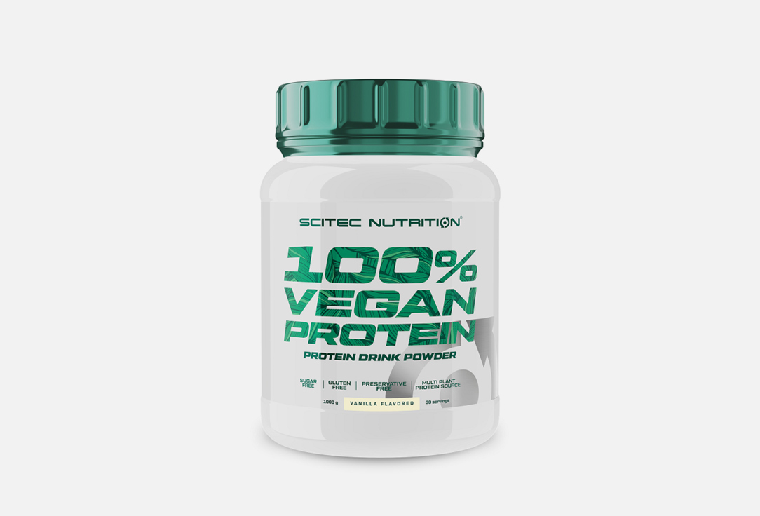 Протеин SCITEC NUTRITION Vegan Ваниль в порошке 1000 г scitec nutrition amino charge 570гр кола