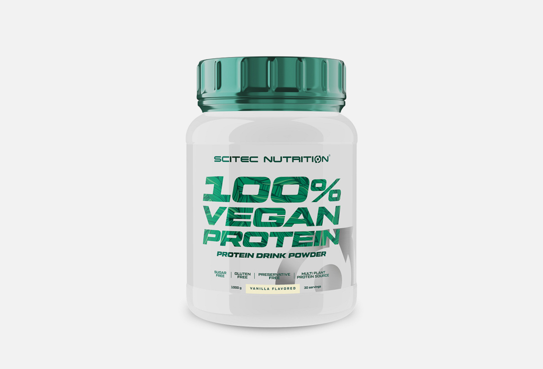 Протеин SCITEC NUTRITION Vegan Ваниль в порошке 1000 г scitec nutrition daa pro black edition 100 капс
