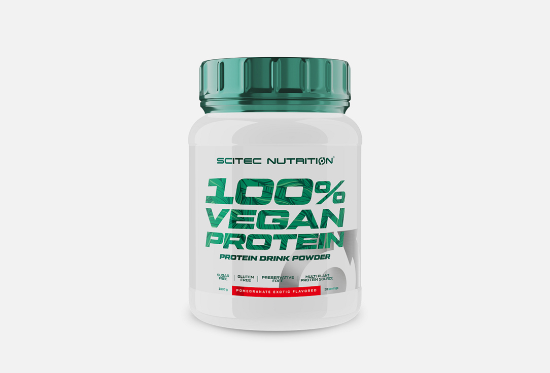 Протеин SCITEC NUTRITION Vegan Гранат в порошке 1000 г scitec nutrition daa pro black edition 100 капс