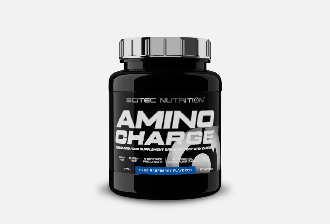 

Аминокислоты SCITEC NUTRITION, Amino Charge L-глутамин 3000 мг, ВСАА 6000 мг ежевика в порошке 570 г