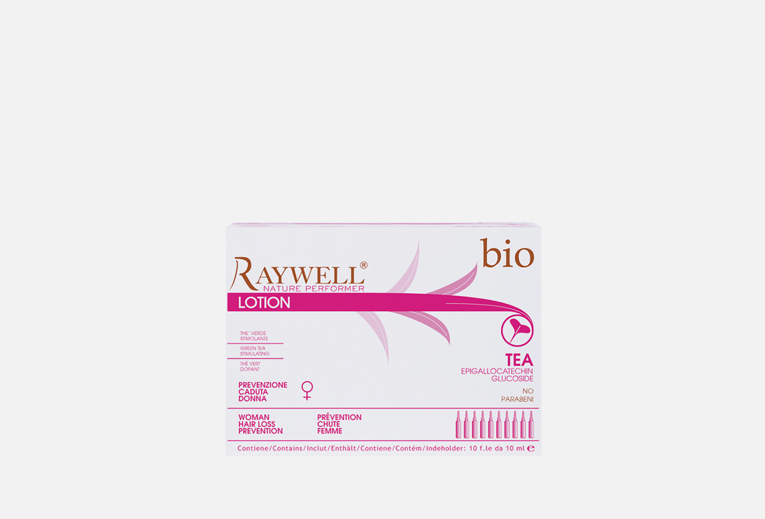 Лосьон против выпадения волос RAYWELL Bio Tea 10 шт антистресс vitime витайм aquastick жидкость саше пакет 10мл 10шт