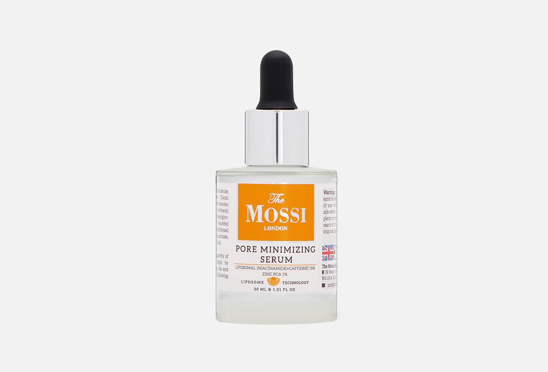 

Сыворотка для сужения пор THE MOSSI LONDON, Niacinamide+Caffeine Zinc Pca 30 мл