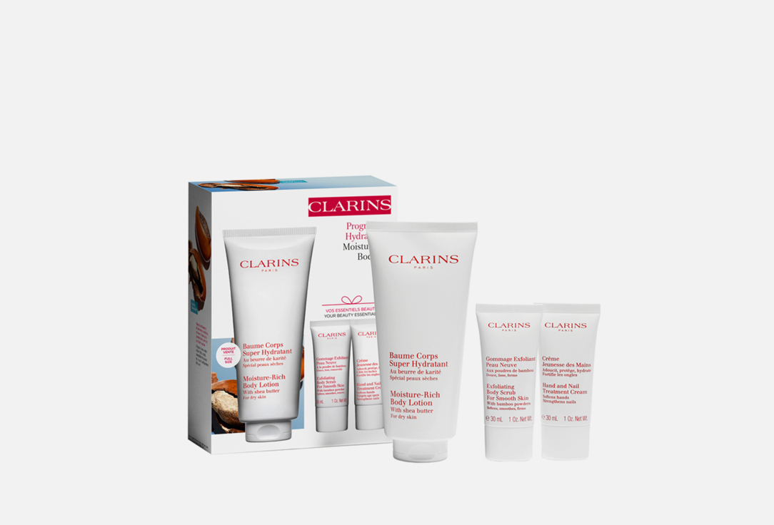 подарочный набор Clarins moisturizing body set 
