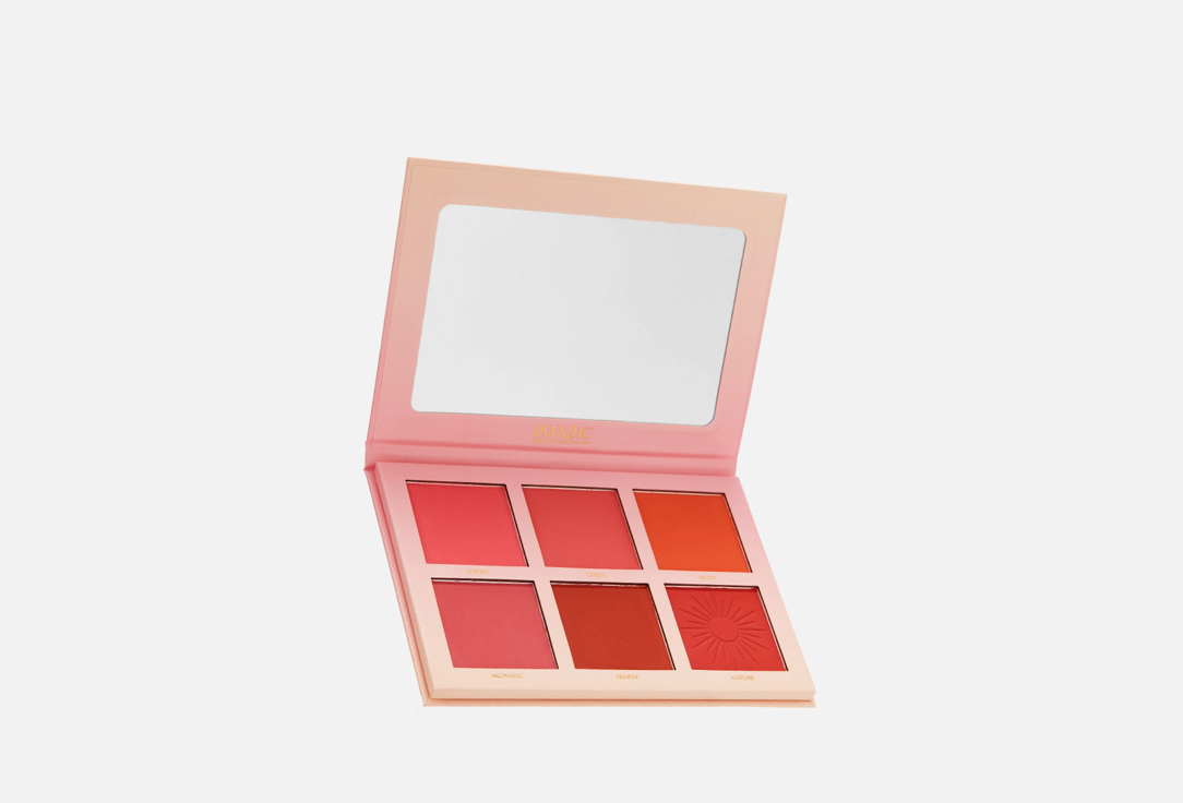 

Палетка румян для лица IMAGIC, Розовый, Blush palette 6 colors 42.8 г