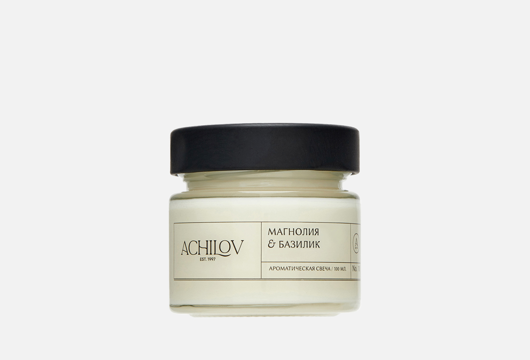 Изображение товара Аромасвеча Achilov магнолия и базилик натуральная соевая 12 часов
