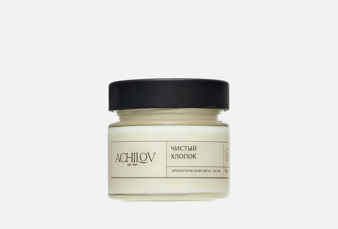 Изображение товара Аромасвеча Achilov чистый хлопок 100 мл фужерные ноты часы горения 20