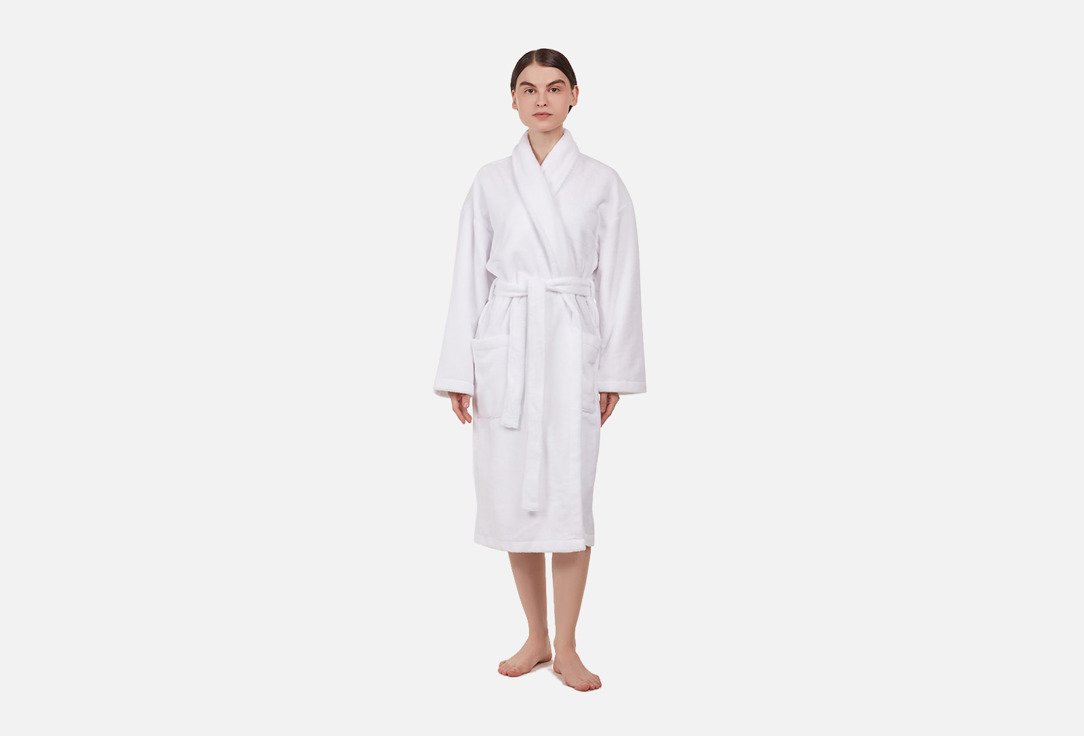 Махровый халат Towels by Shirokova Шалька белый