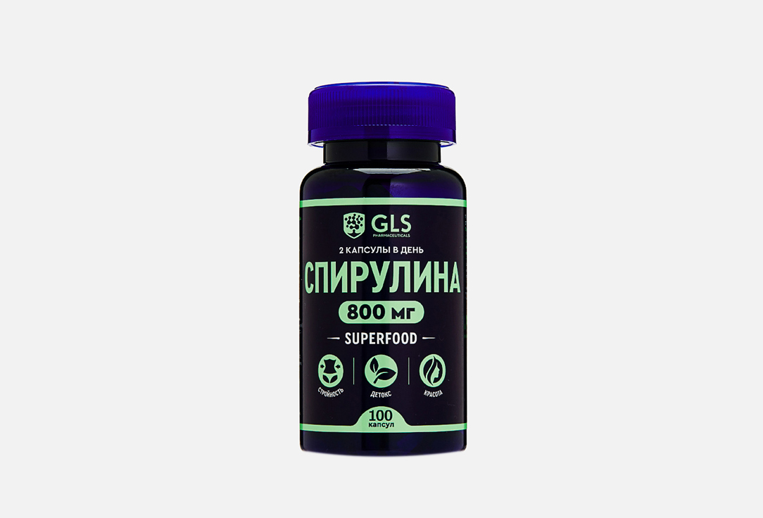 БАД для коррекции фигуры GLS Спирулина 400 мг в капсулах 