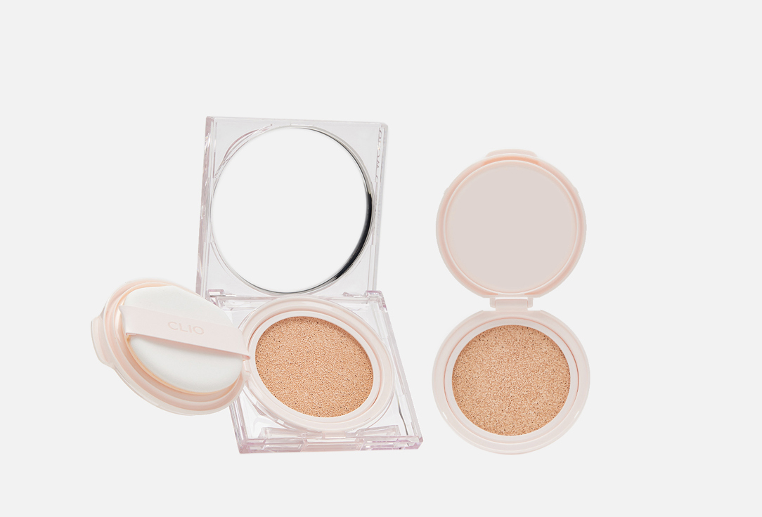Тональный кушон с эффектом сияния SPF50+ PA+++ CLIO Kill cover high glow cushion refill 2 шт