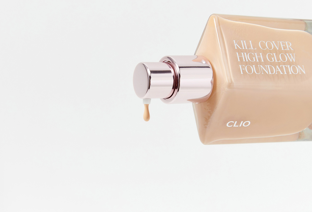 Тональная основа для лица Clio Kill cover high glow foundation 3, By linen