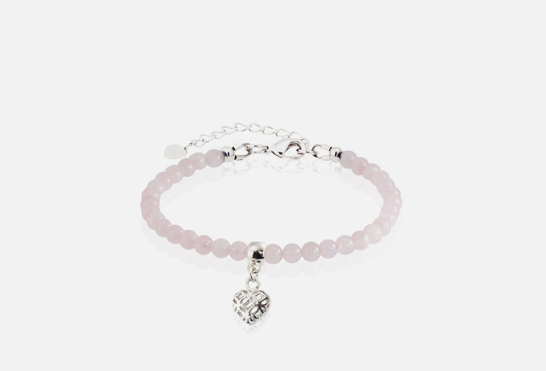 Изображение товара Браслет Alerie-Accessories из розового кварца с подвеской Сердце