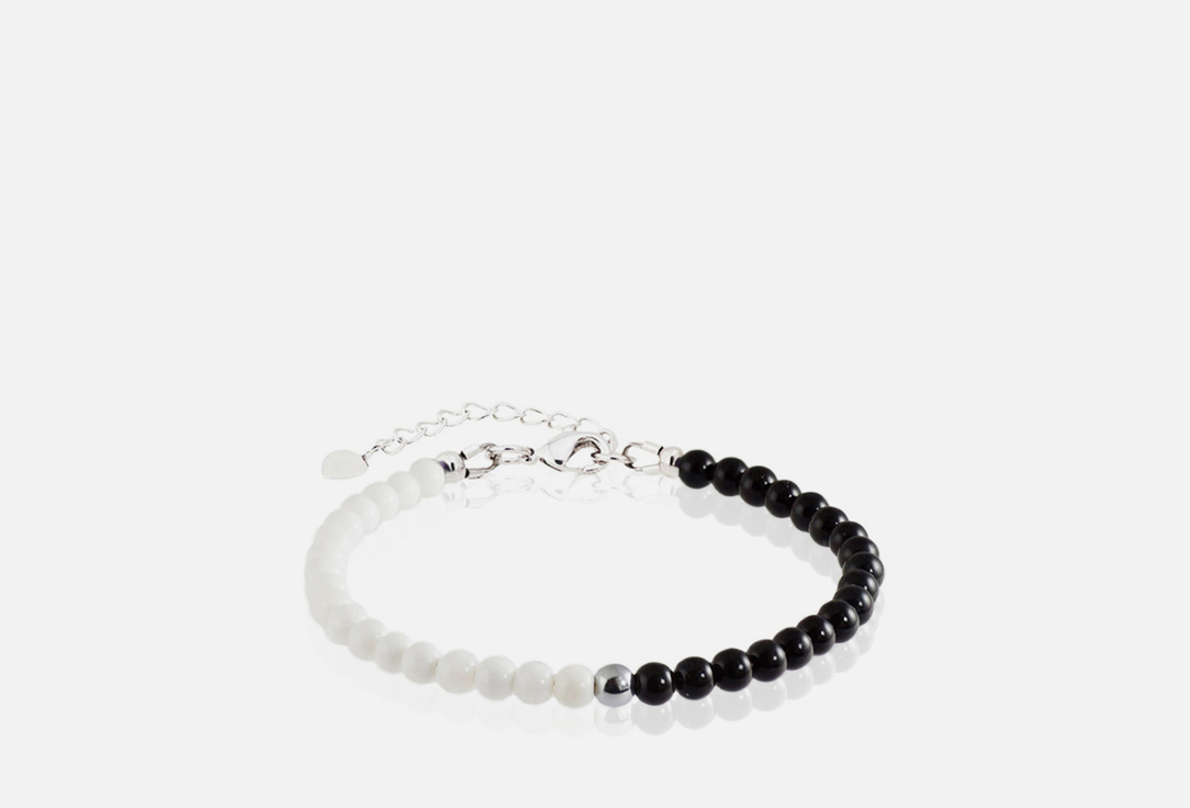 Изображение товара Браслет Alerie-Accessories Инь-Янь из черного и белого агата и гематита