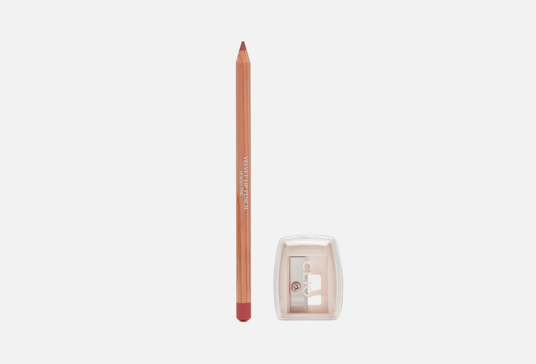 Карандаш для губ Clio Velvet lip pencil 01, Rosy pink