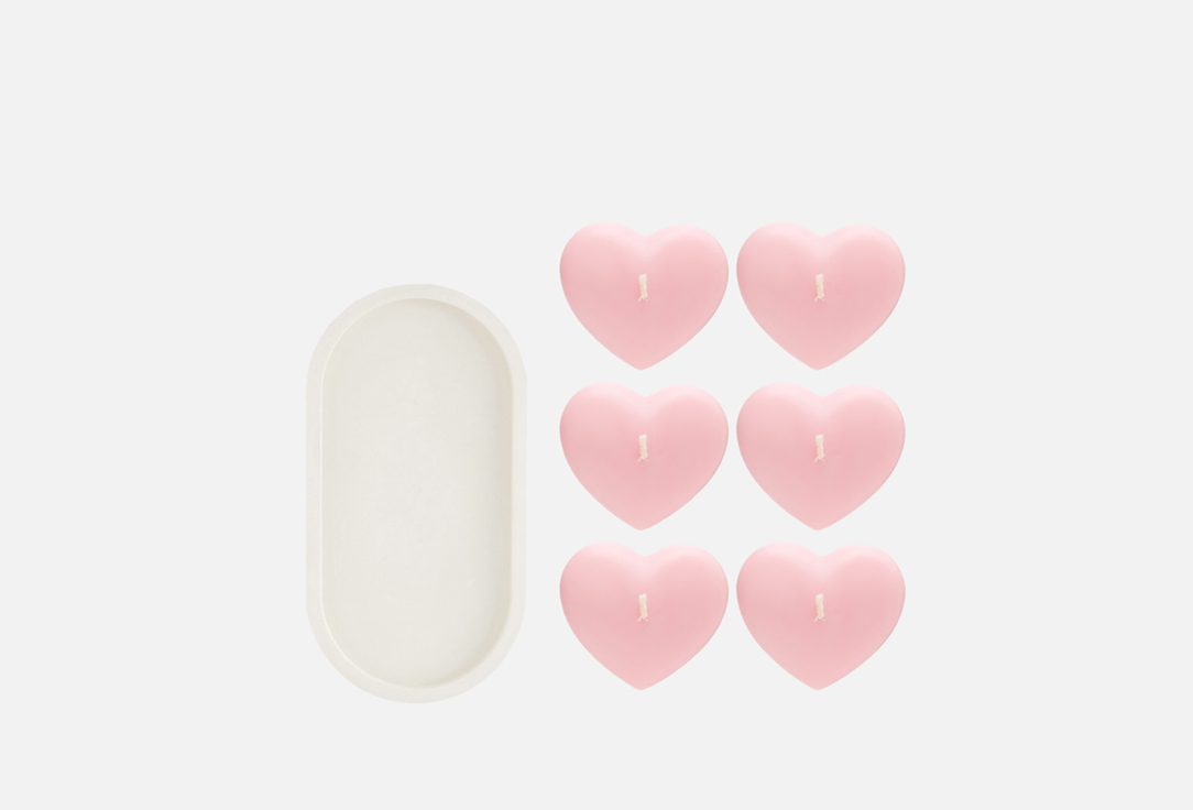 6 сердец Pink 6 шт