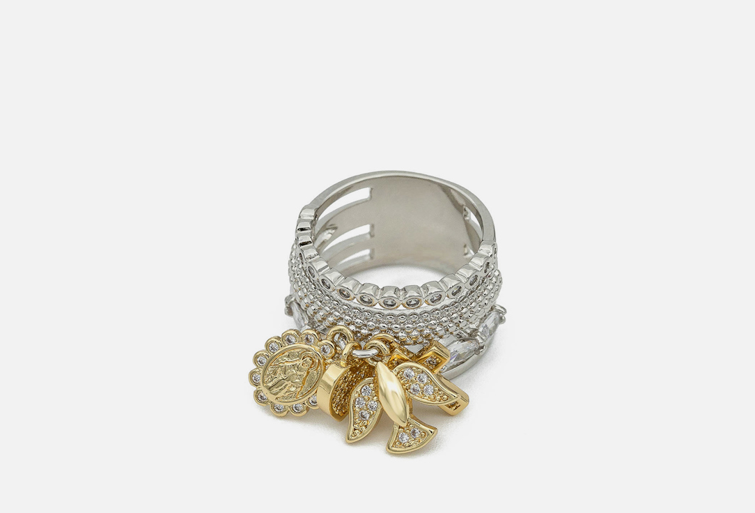 Кольцо с подвесками My Lure Silver ring with gold pendants 