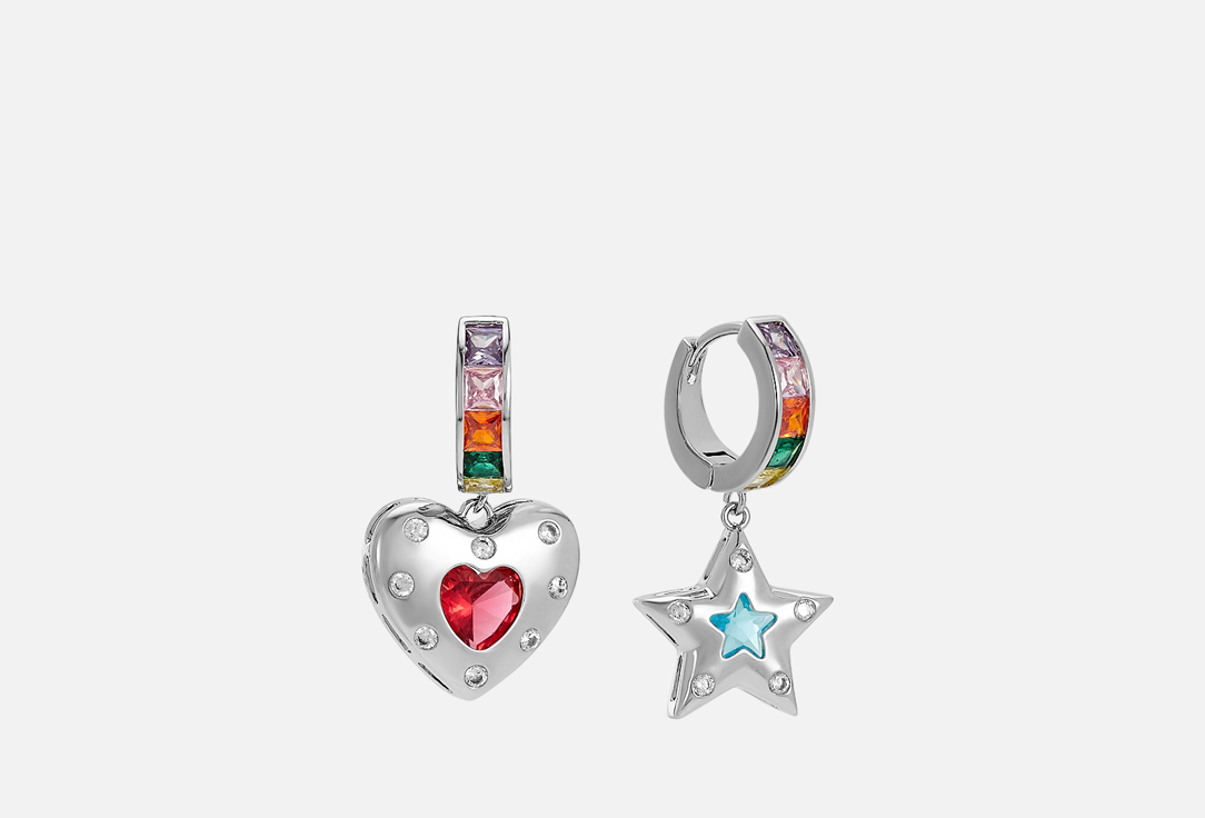 

Серьги MY LURE, Star and heart colors 2 шт