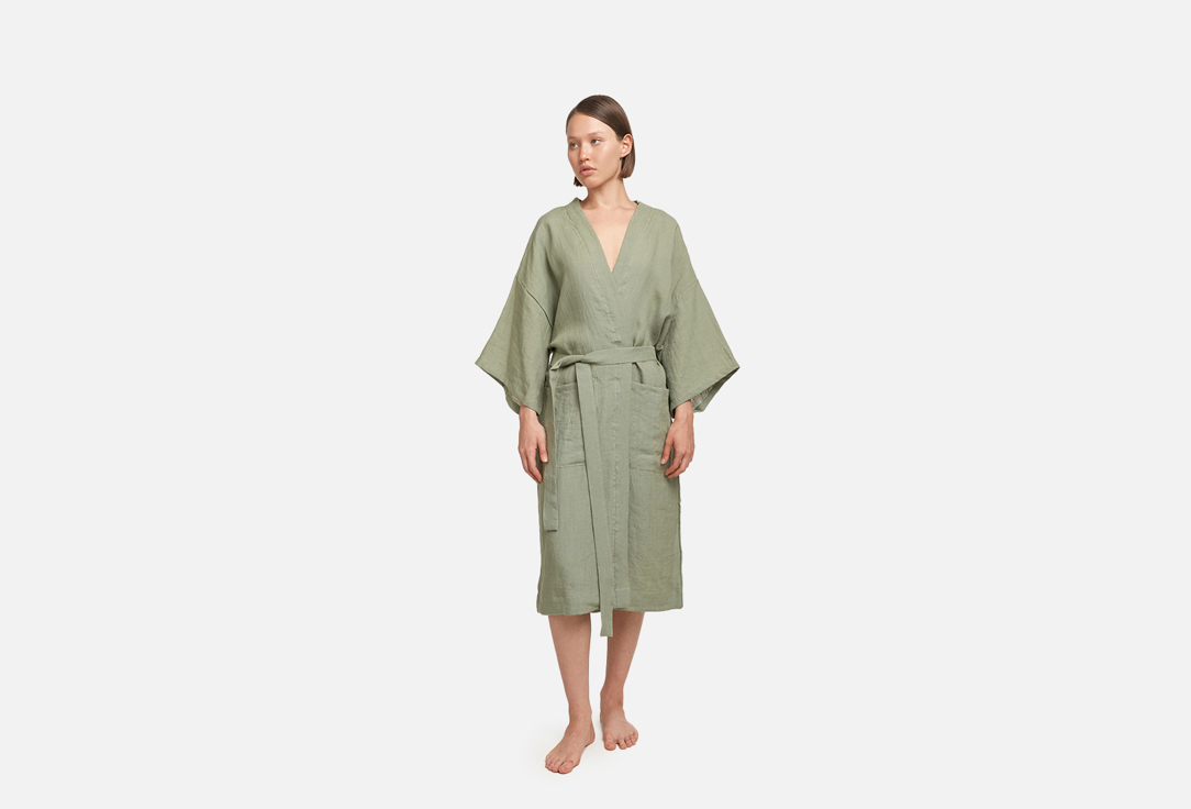 

Халат-кимоно LINEN TEXTURE, Зеленый, Фисташковый