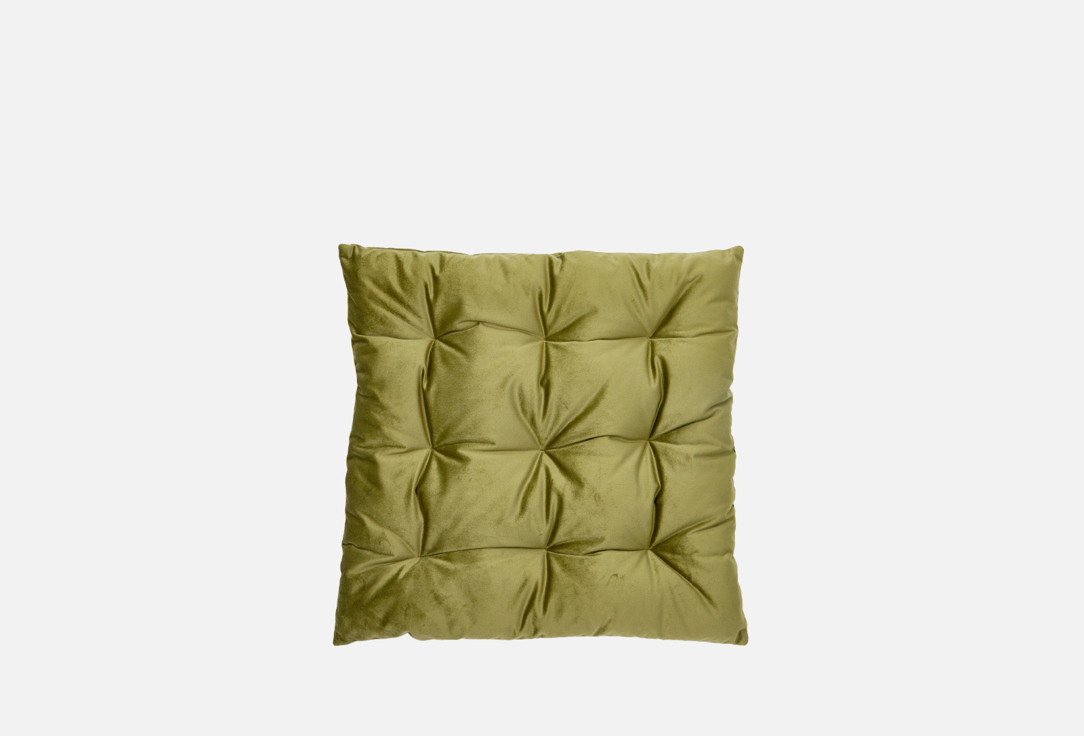 Подушка на стул MG HOME Квадратная, зеленая 1 шт подушка на стул меховая 50х50см молочный иск мех пэ100%