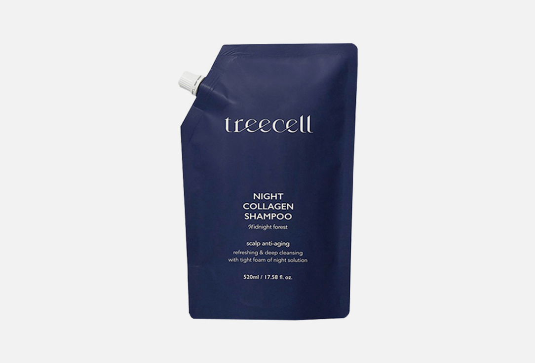 Ночной шампунь для волос (рефил) TREECELL Night Collagen Midnight Forest  