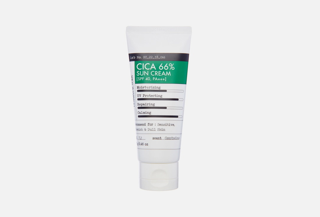 derma factory cica 53 2% cream Солнцезащитный крем для лица SFP40/PA+++ DERMA FACTORY CICA 66% 70 мл