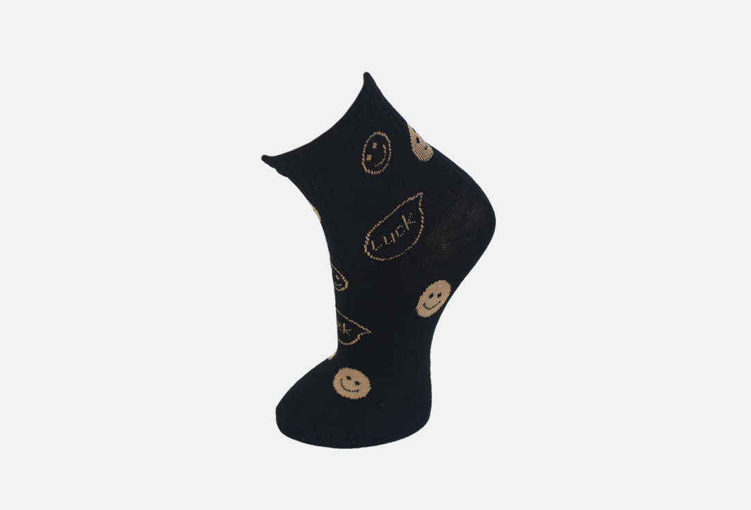 Носки R&S Смайлы 36-39 мл 4шт спортивные короткие носки черные из хлопка р р 36 41 мужские женские дышащие арт lan