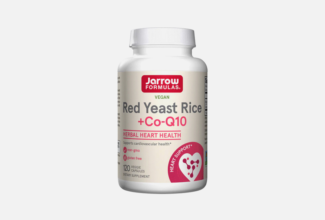 БАД для детокса Jarrow Formulas Красный ферментированный рис 1200 мг в капсулах 