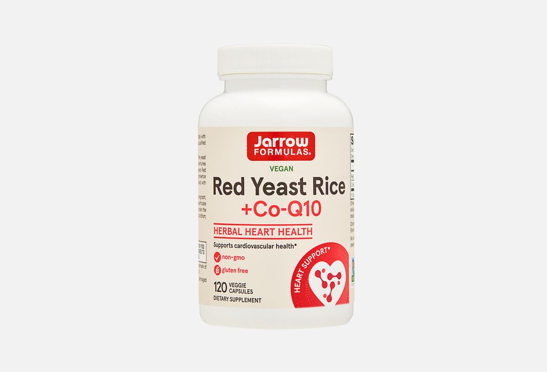 БАД для детокса JARROW FORMULAS Красный ферментированный рис 1200 мг в капсулах 120 шт