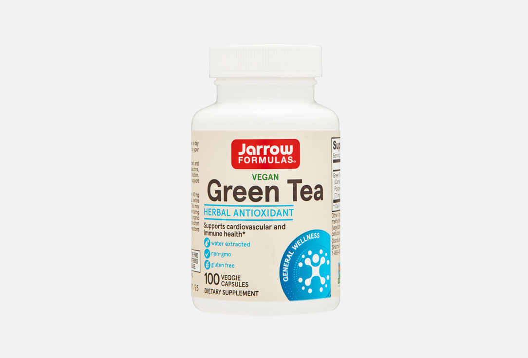 БАД для детокса JARROW FORMULAS Экстракт листьев зеленого чая 500 мг в капсулах 100 шт бад для красоты кожи jarrow formulas hyaluronic acid 120 шт