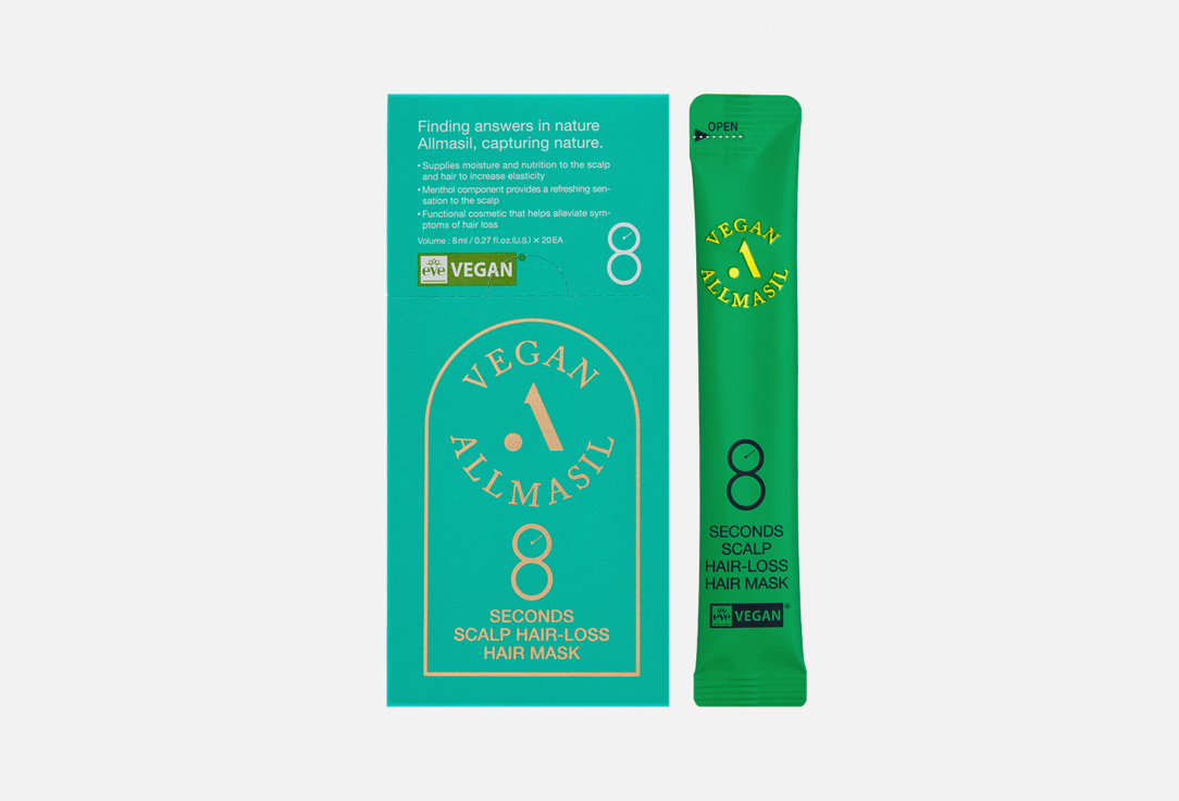 Изображение товара Маска для укрепления волос ALLMASIL 8 секунд восстанавливающая увлажняющая