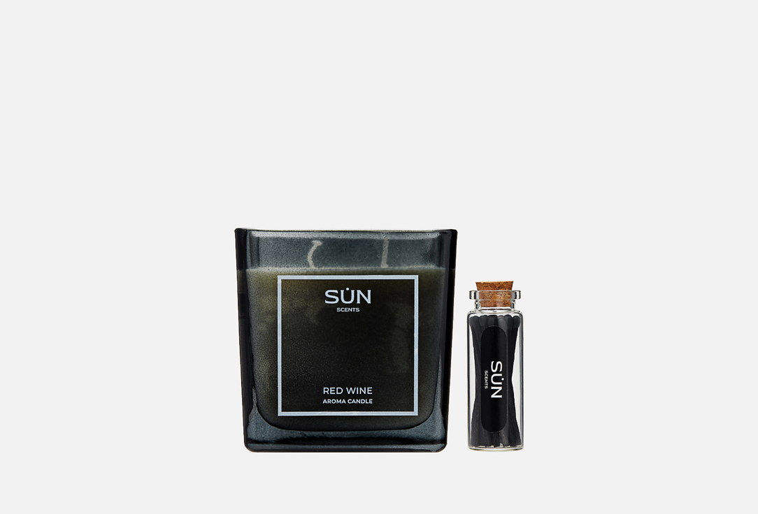 

АРОМАТИЧЕСКАЯ СВЕЧА SUN SCENTS, Белый, RED WINE 250 мл