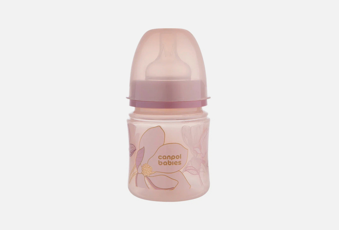 Бутылочка для кормления CANPOL BABIES 0+ розовая 120 мл бутылочка для кормления canpol babies easy start royal baby 120 мл