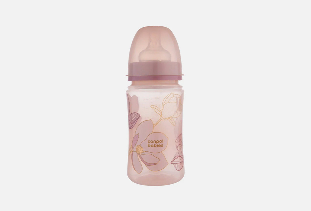 Бутылочка для кормления CANPOL BABIES 3+ месяца розовая 240 мл