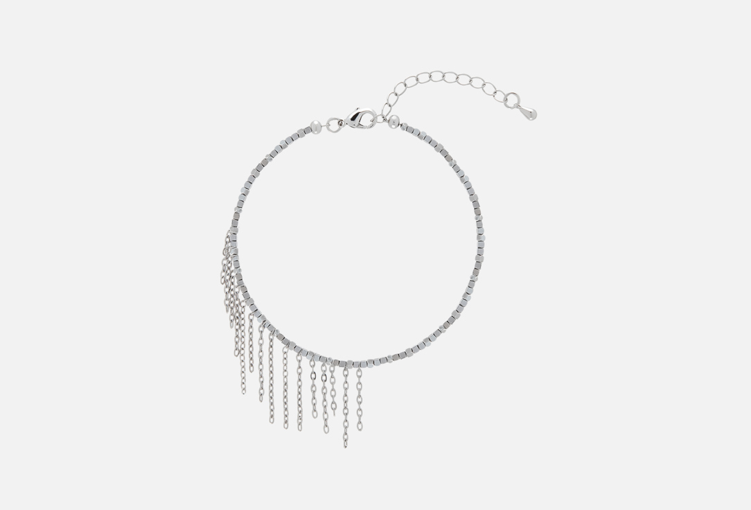 

браслет из гематита ФЕТИШ, Bracelet made of hematite and steel Piter silver color 1 шт