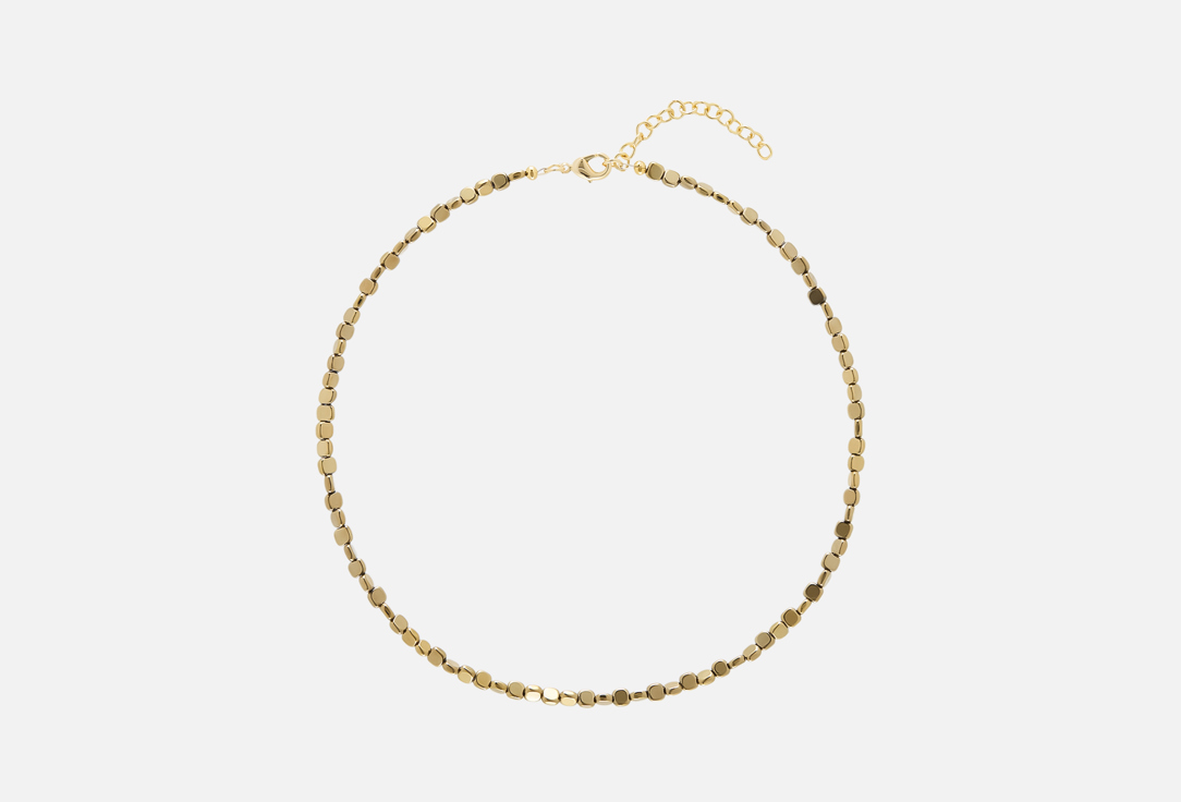 

колье из гематита ФЕТИШ, Hematite necklace gold color 1 шт