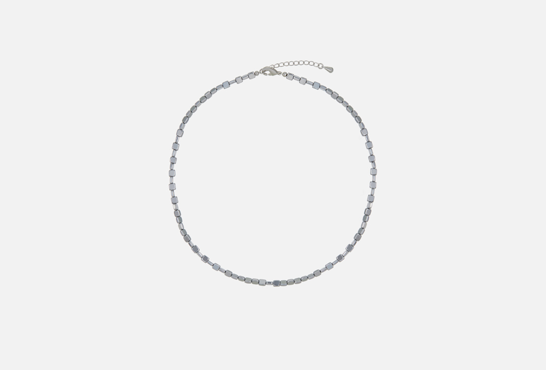 колье из гематита ФЕТИШ Hematite necklace silver  color 1 шт