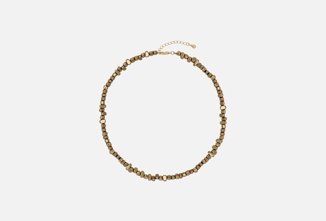 

колье из гематита ФЕТИШ, Hematite necklace gold color 1 шт