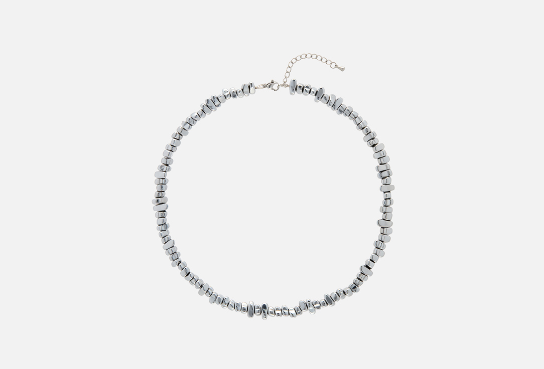 

колье из гематита ФЕТИШ, Hematite necklace silver color 1 шт