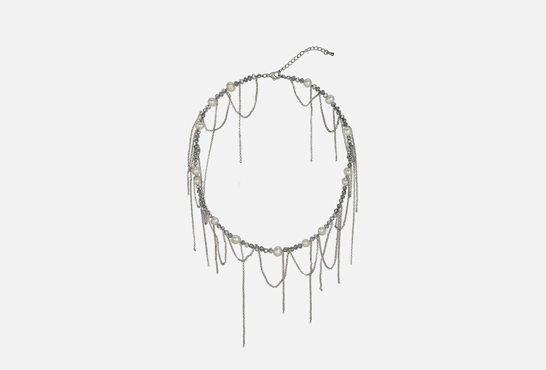 Изображение товара колье из жемчуга Фетиш necklace made of pearls faceted beads and chains