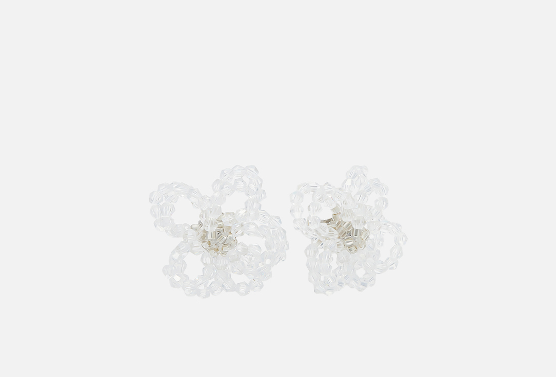 Earrings made of beads and beads of crystal color 1 шт