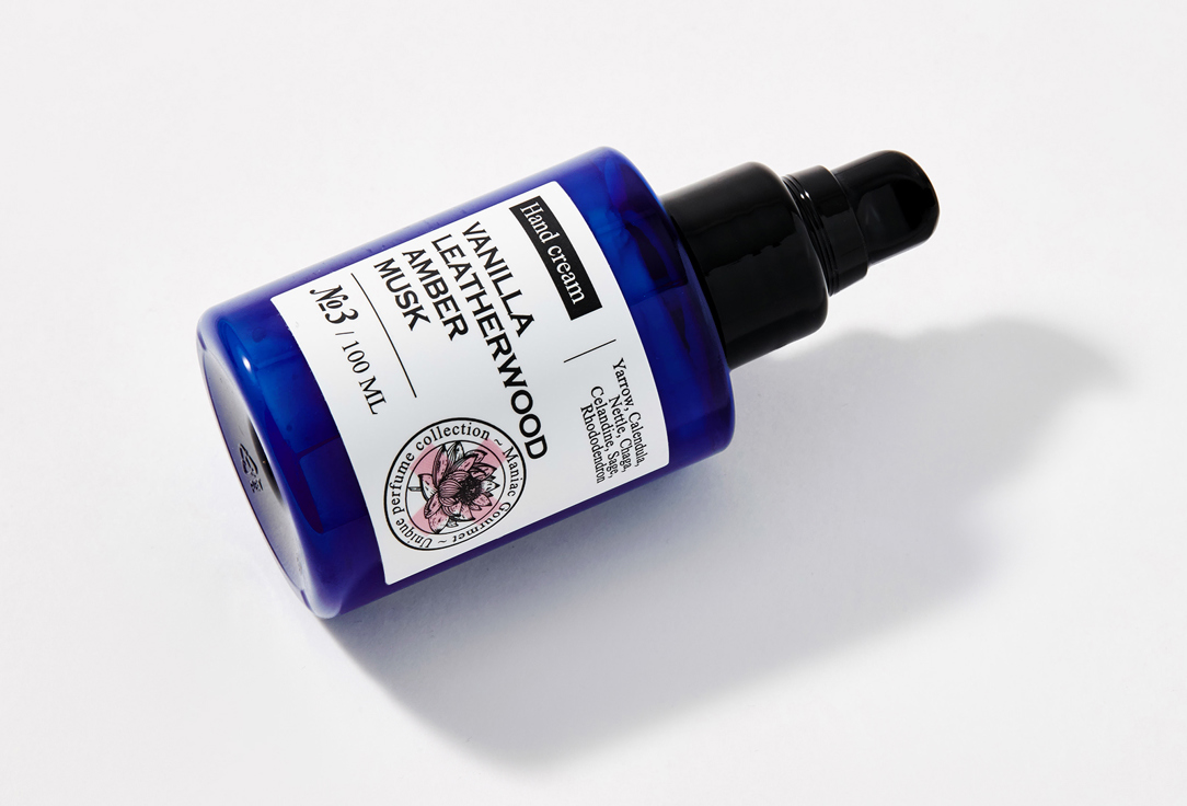 

КРЕМ ДЛЯ РУК ПАРФЮМИРОВАННЫЙ, 100мл MANIAC GOURMET, №3 vanilla, leatherwood, amber, musk