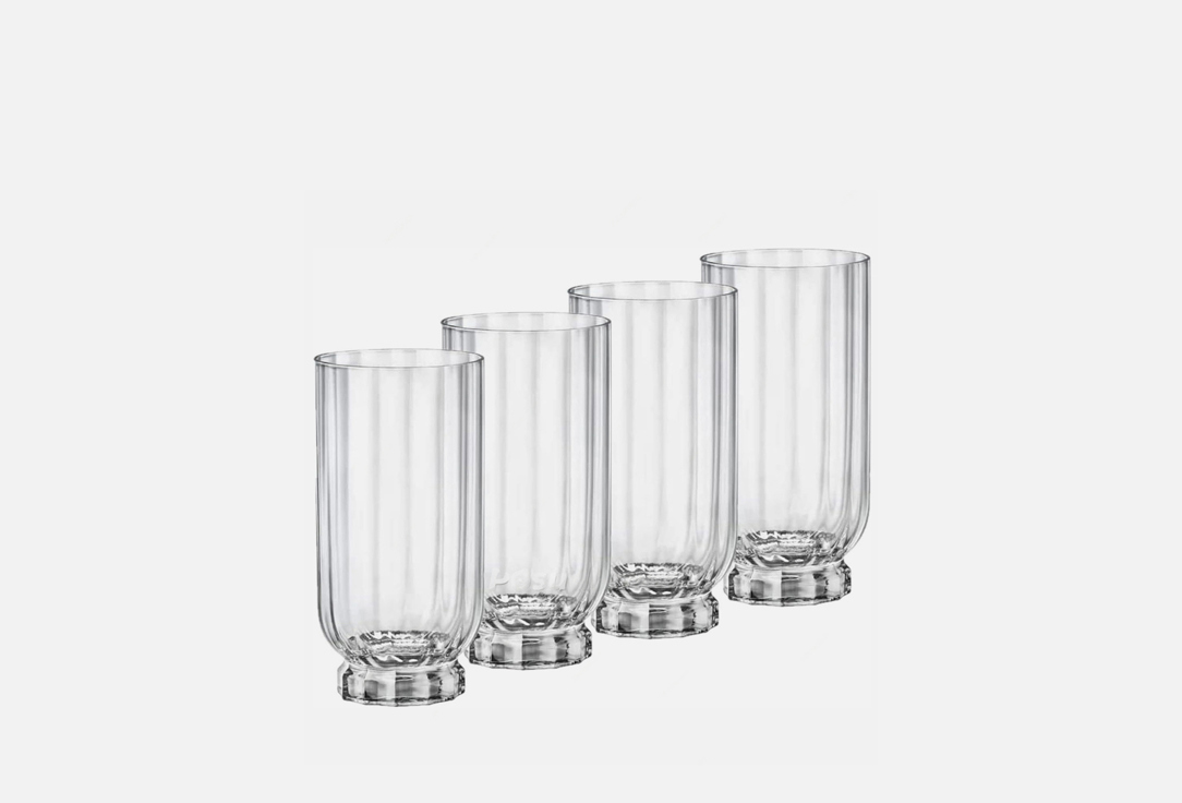 набор высоких стаканов gidglass букетик Набор стаканов высоких BORMIOLI ROCCO Florian beverage 4 шт